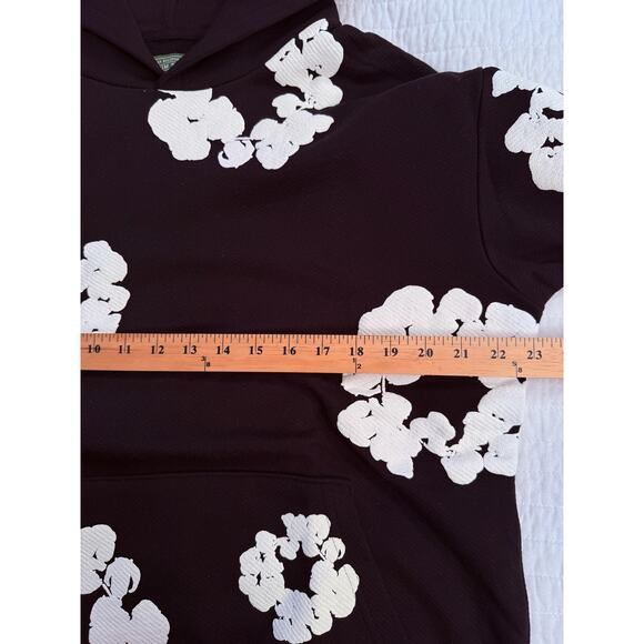 Denim Tears Hoodie Mens Sz Medium Black Cotton Wreath Streetwear 100% AUTHENTIC - Picture 7 of 12